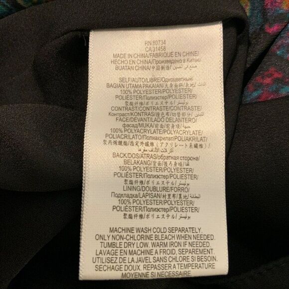 BCBGeneration Multi Color Viridian V Neck Faux Wrap Mini Dress Small - Picture 12 of 12